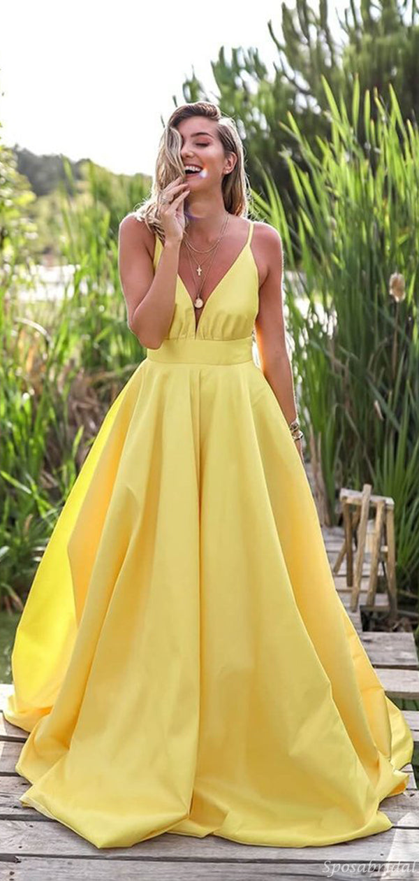 light yellow prom dress